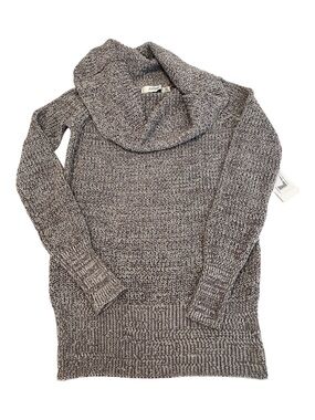 NWT JustFab Sz XSCowl Neck Marled Knit Sweater Heathered White & Muted Purple